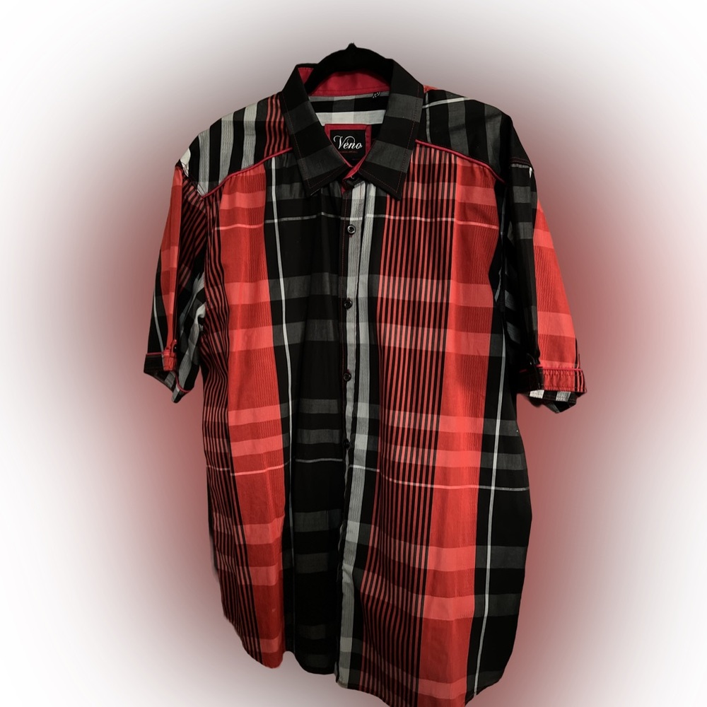 Veno Plaid & striped mens botton down shirt